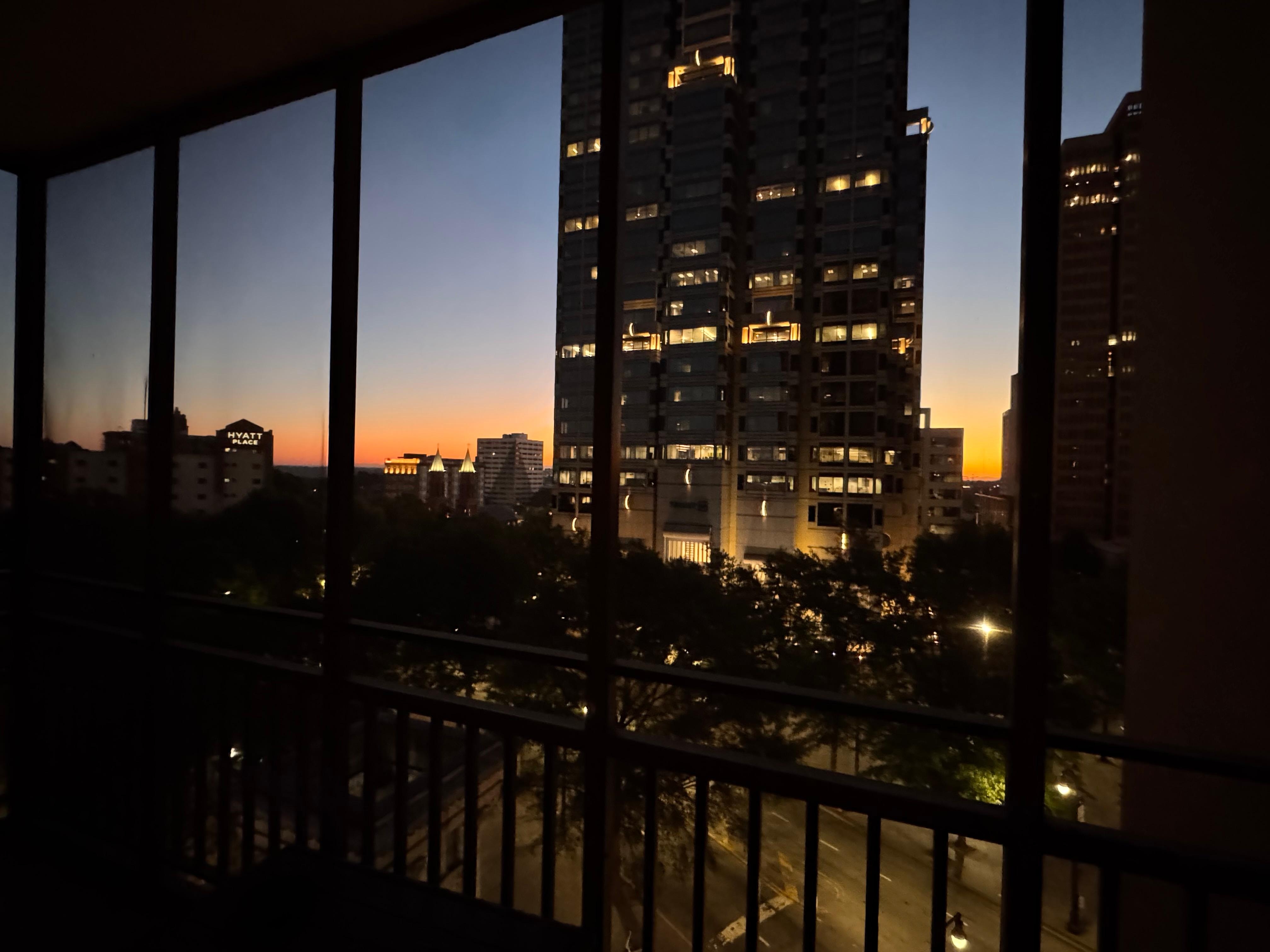Sunrise from the apartment balcony