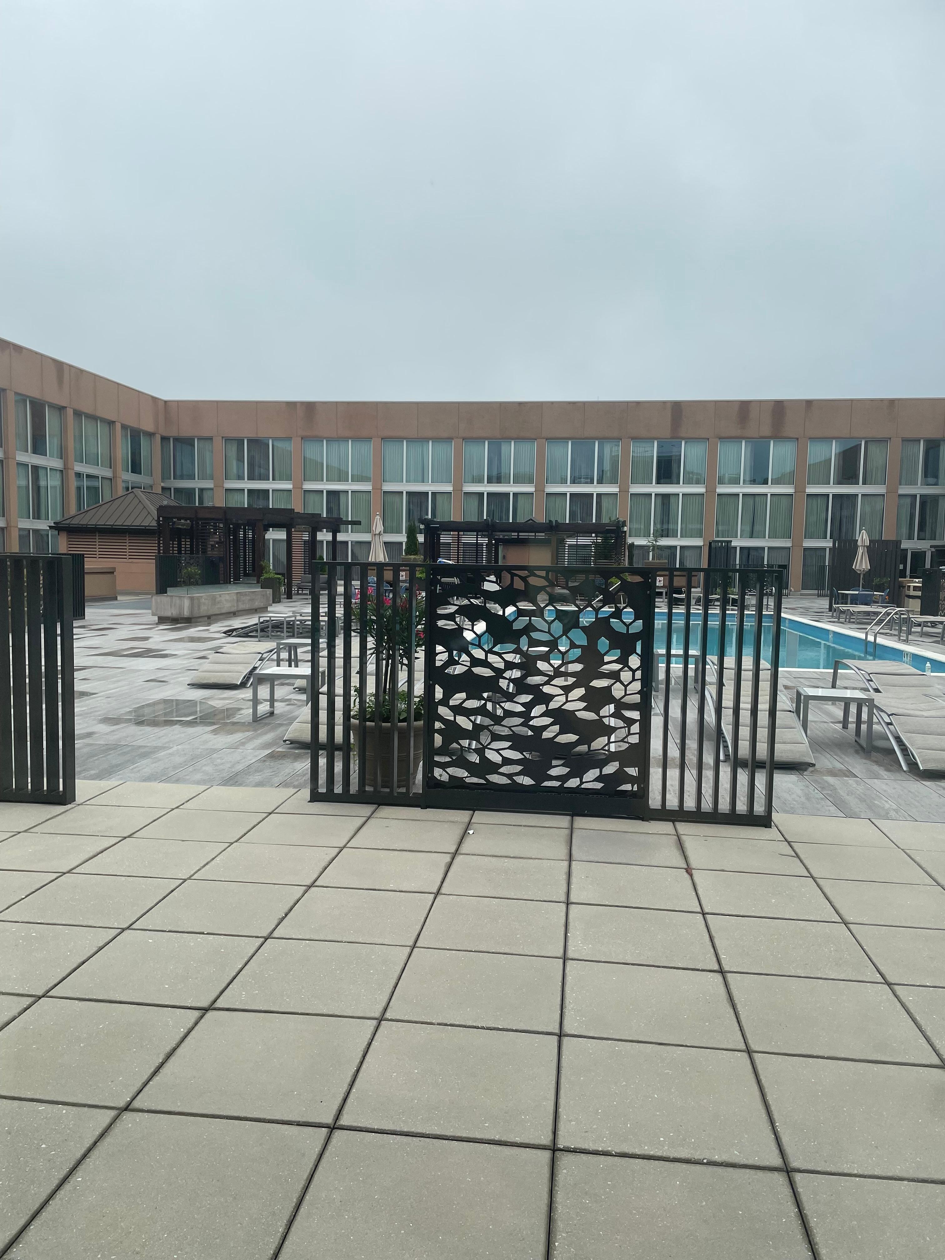 Pool view from our room on the 12th floor. 
