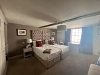 Large room and comfortable beds, ironing board, fan, hairdryer, an amazing tea/coffee station, toiletries, shaving kit available even a sewing kit.