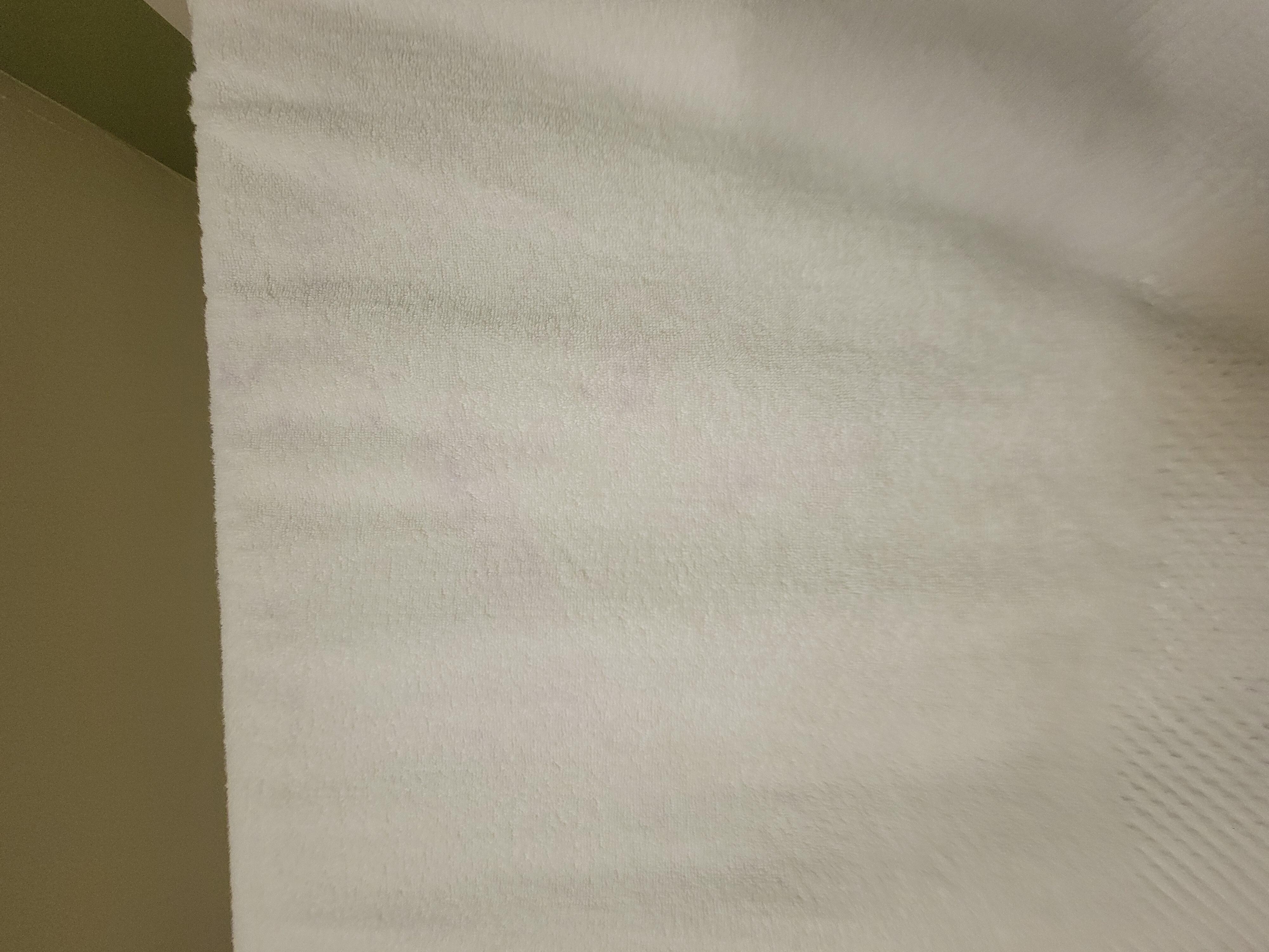 Purple towel stains