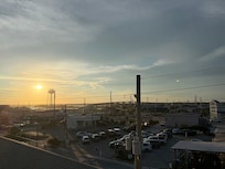 View from top floor bedroom balcony facing the sound.