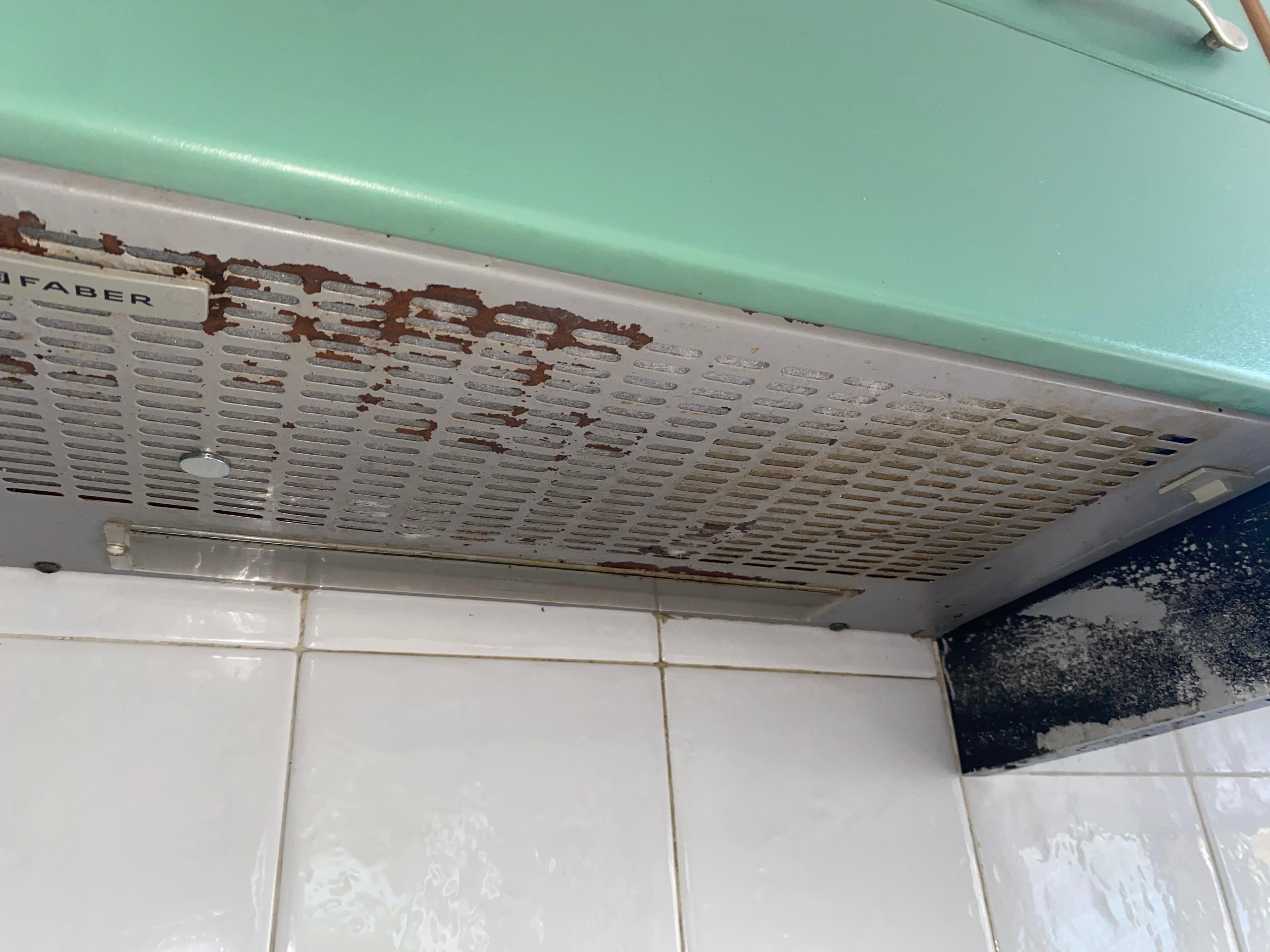 Abzugshaube verrostet und klebrig