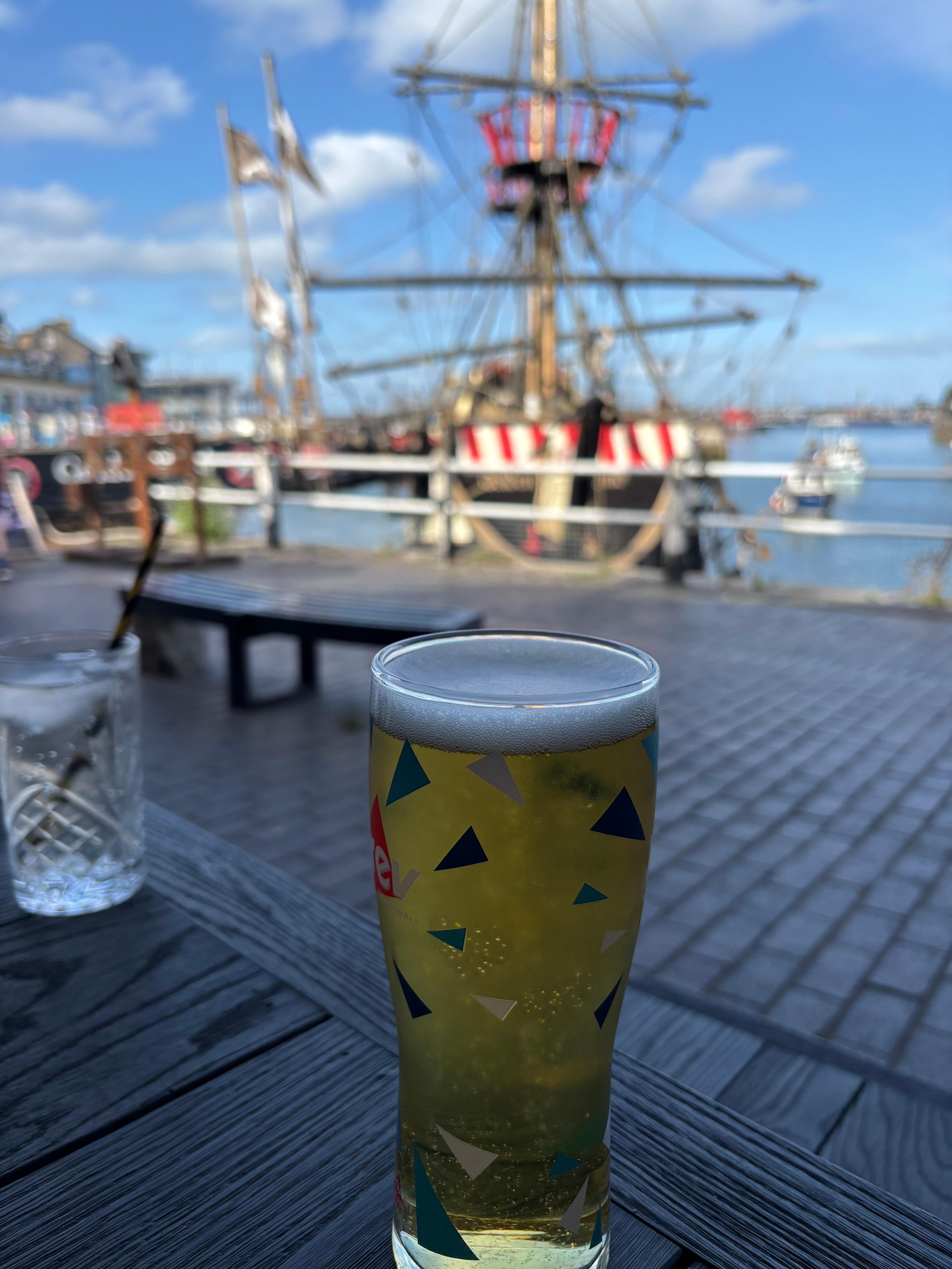 A pint by the Golden Hind 