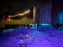Views in hot tub at night