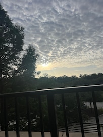 Sunrise from our balcony!