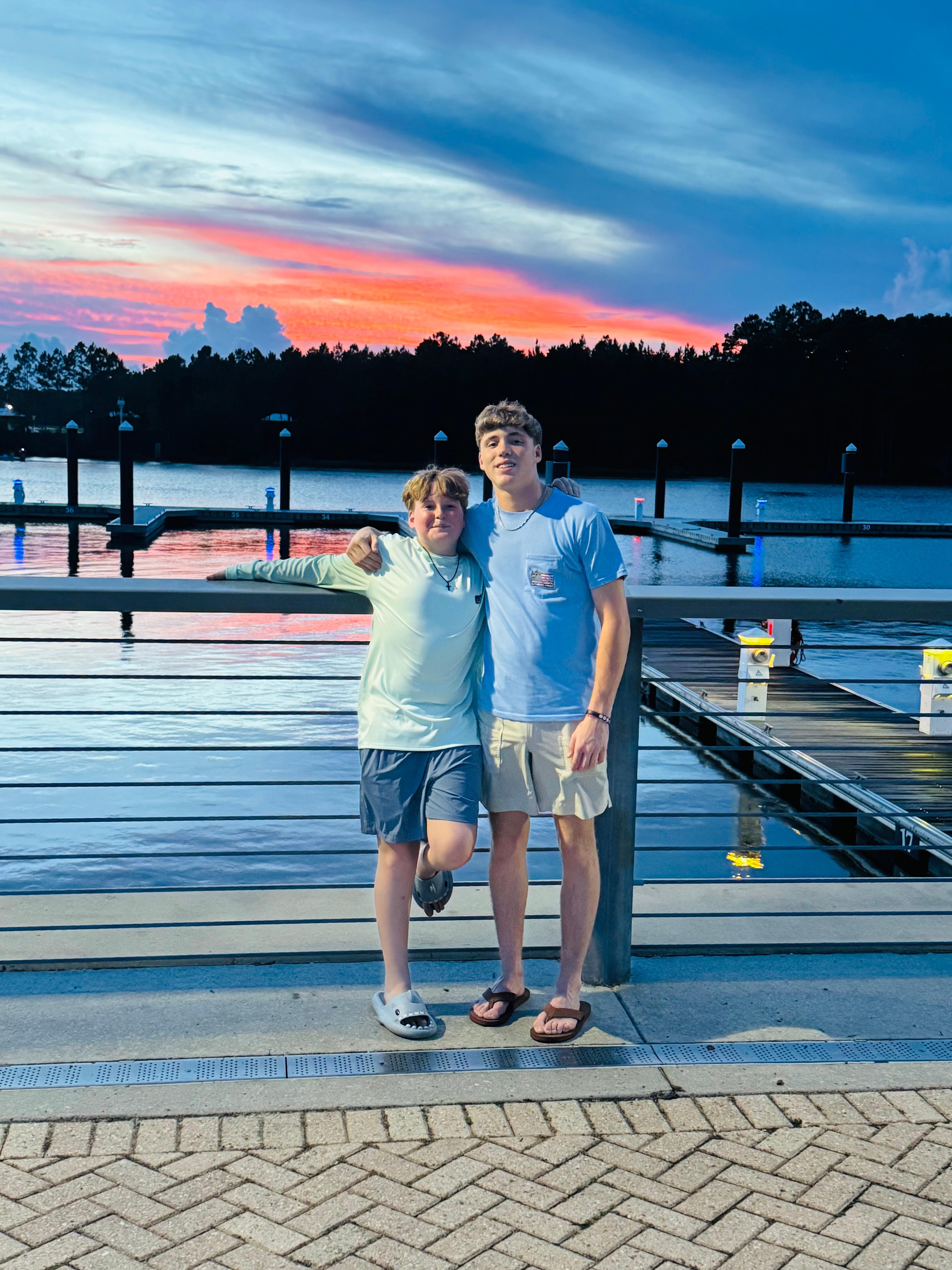 My 2 boys - one starting his senior year and one going into 7th grade! 