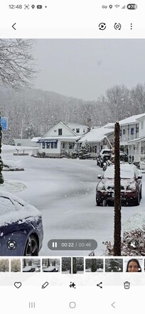 The magical view of snowing right from the room