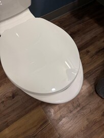 Improper toilet seat