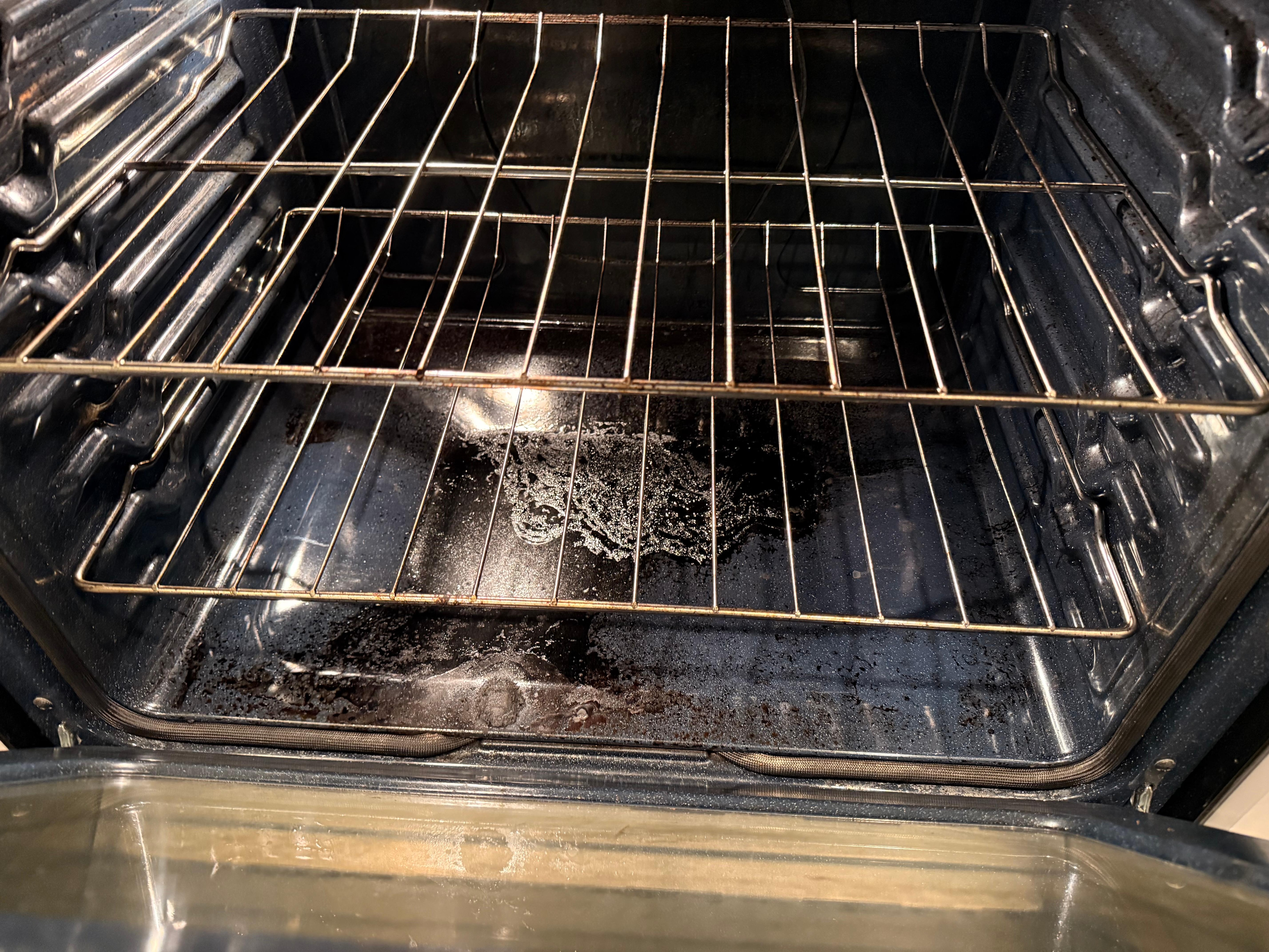 Burnt in bottom of stove