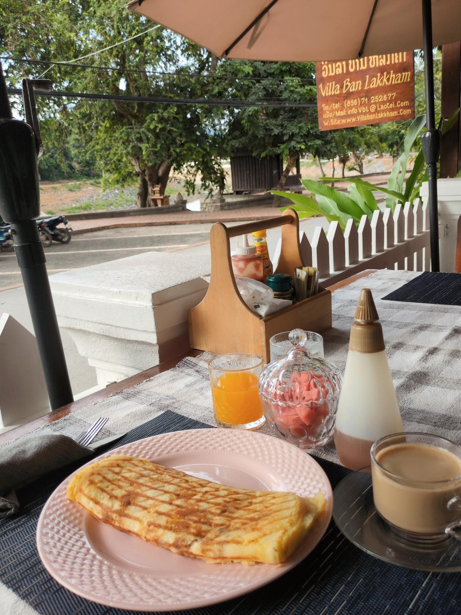 朝食もゆっくり景色をみながら♪