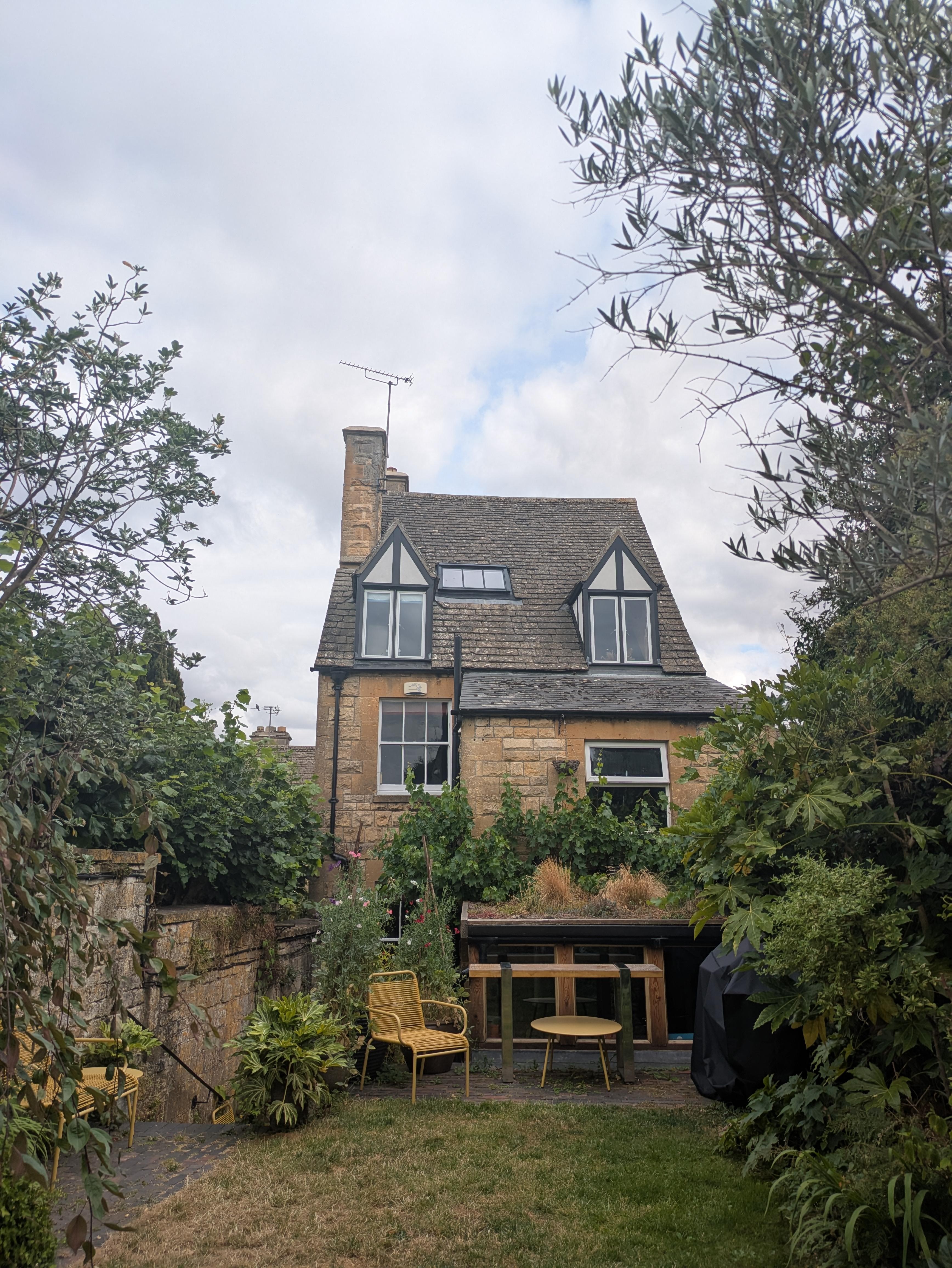 View of the house from the garden 