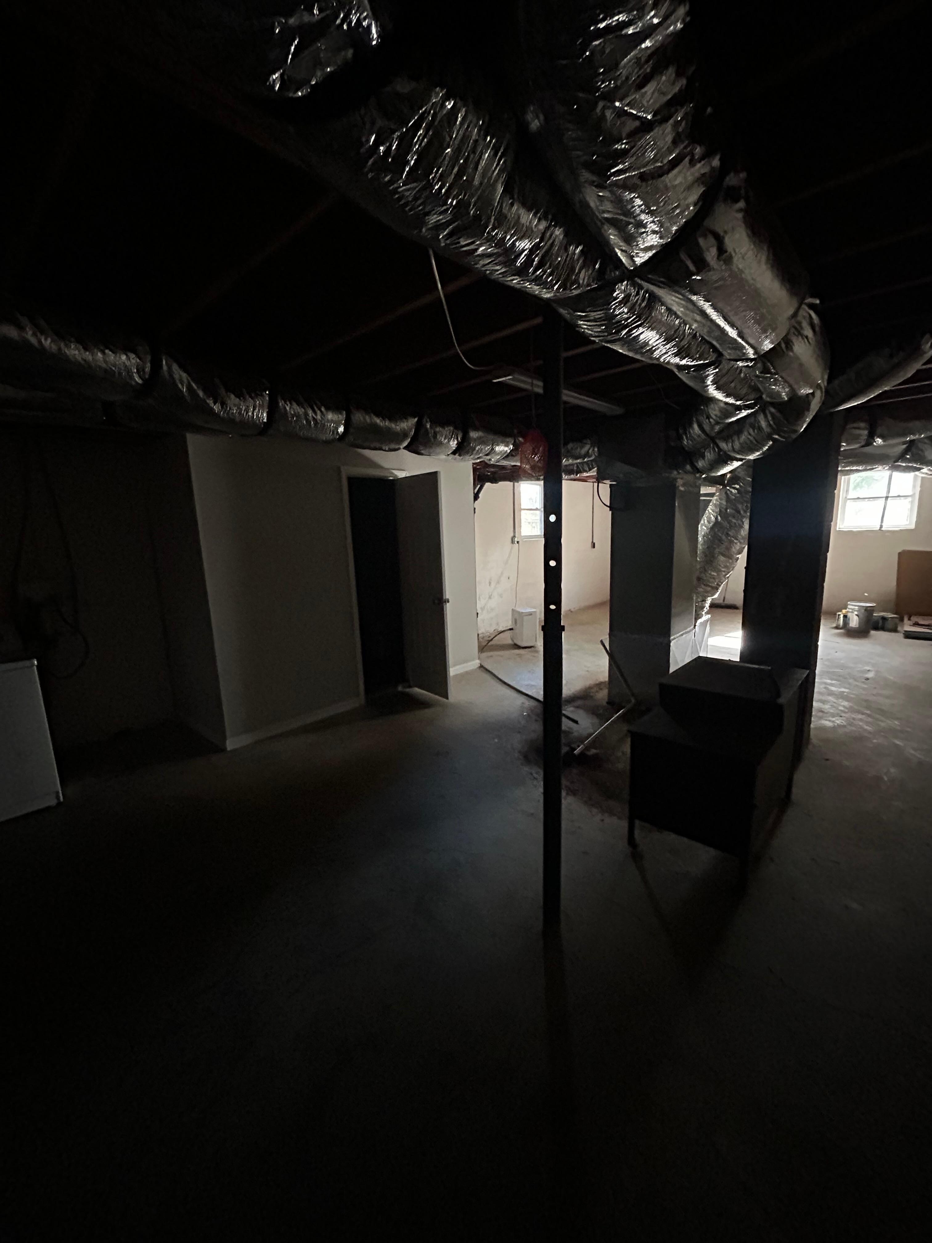 Have to go down into the basement to access the other bathroom.  