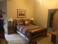 Loft bedroom and bathroom complete with washer/dryer and shower.