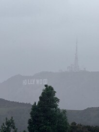 view of hollywood sign from apartments