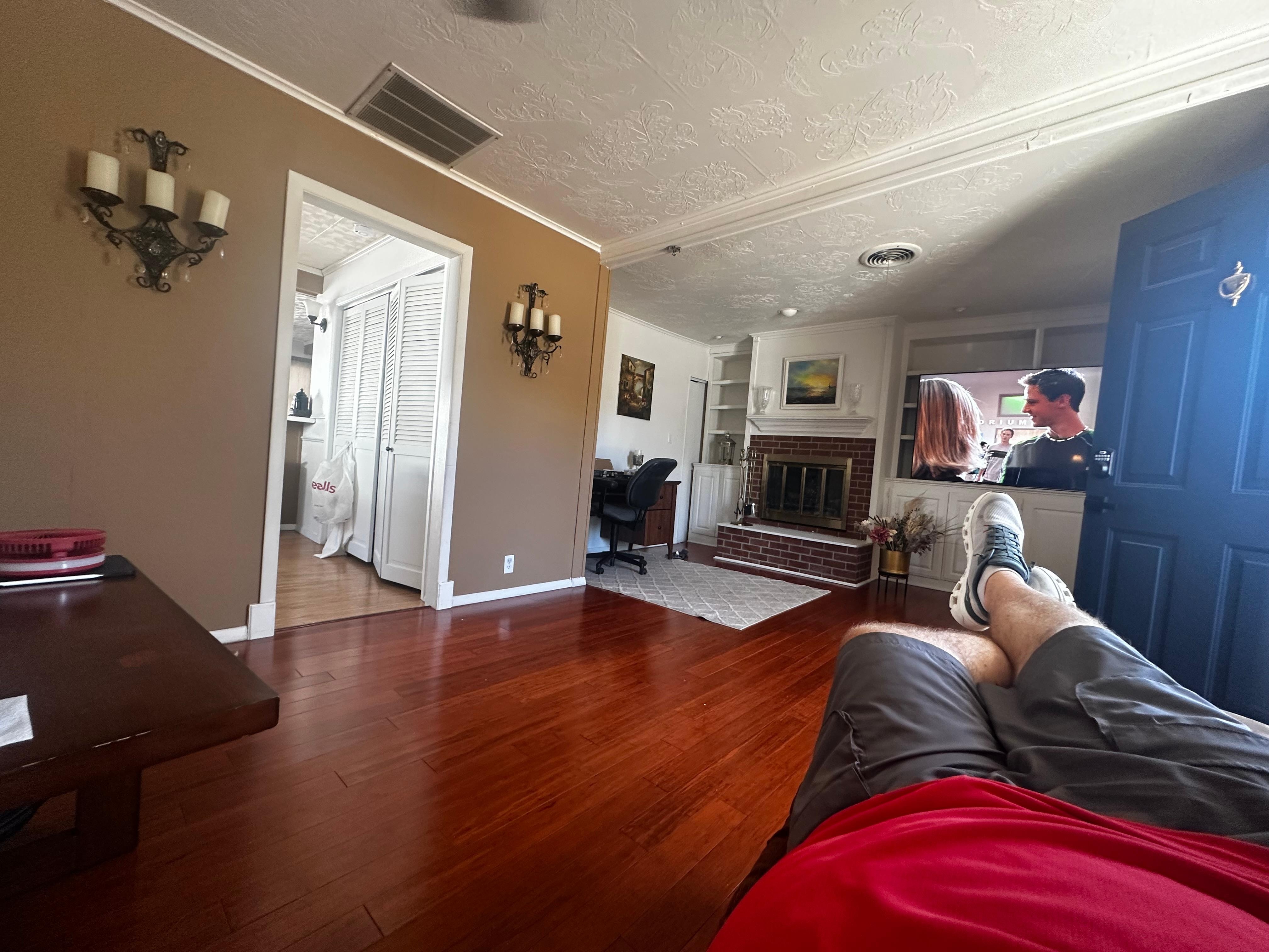 Living room was extremely comfortable with a very large tv for movie nights!