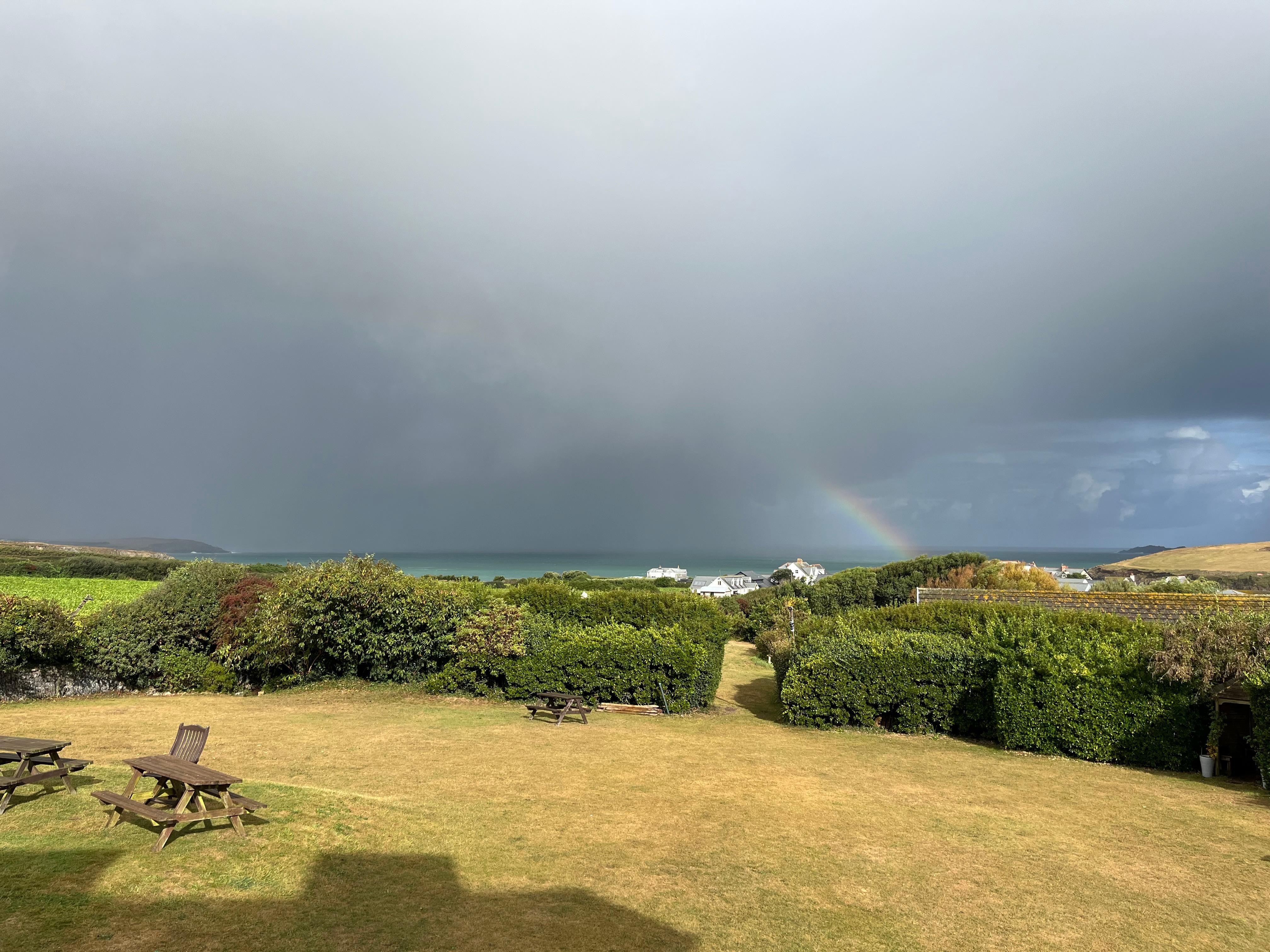 The wonderful view from the patio area at The Well Parc Hotel.