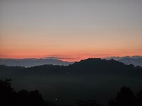 Sunrise, from the spacious back deck.