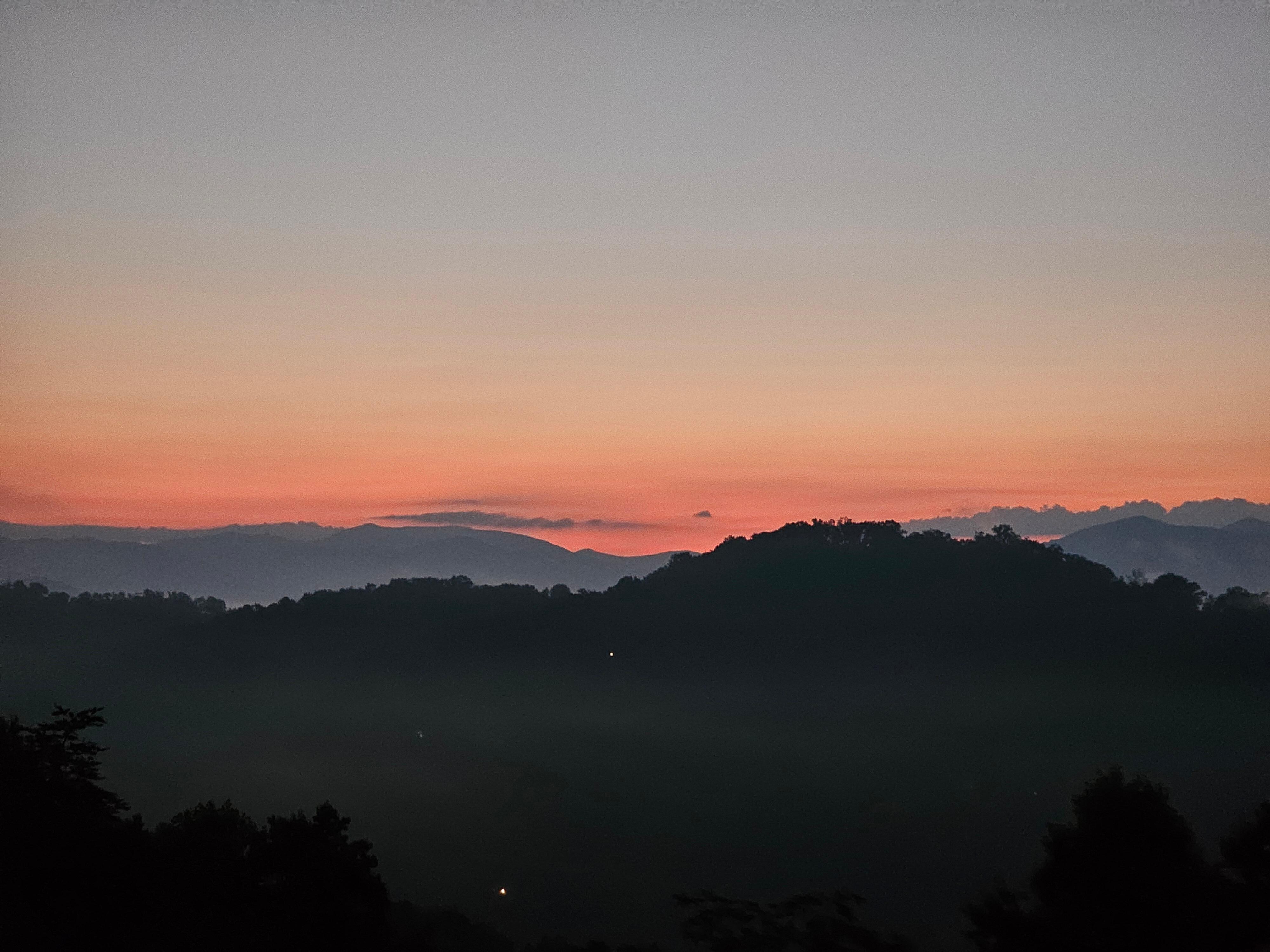 Sunrise, from the spacious  back deck.